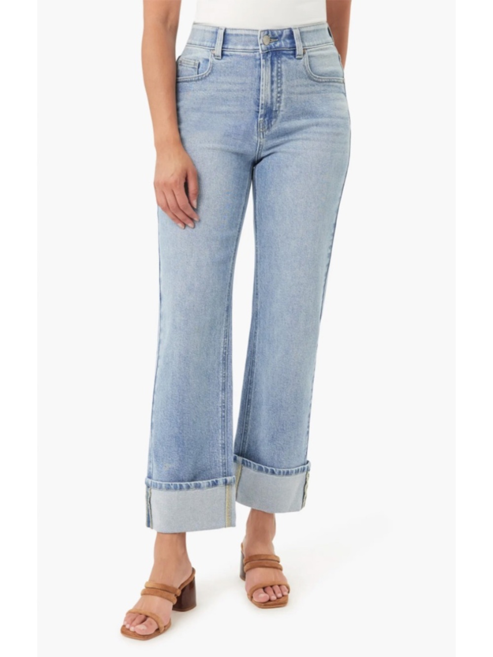 NWT Curve Appeal The Polished Casual Cuffed Straight Leg Jeans